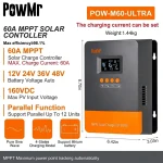 POWMR 60A Pro Ultra Mppt Solar Charger Controller