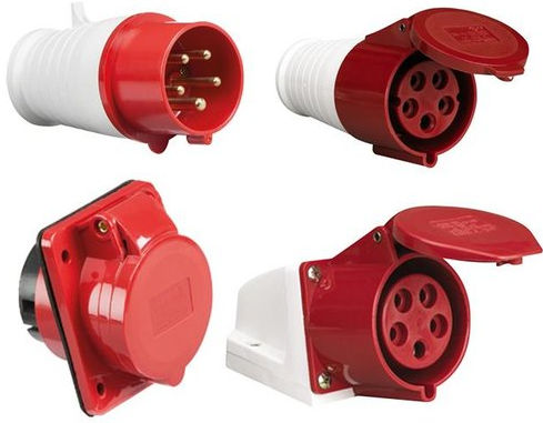 32A 5-Pin Industrial Male 32A 5-Pin Industrial Male / Female Connector - Image 1