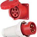 63A 5-Pin Electrical Male / Female Industrial Connector