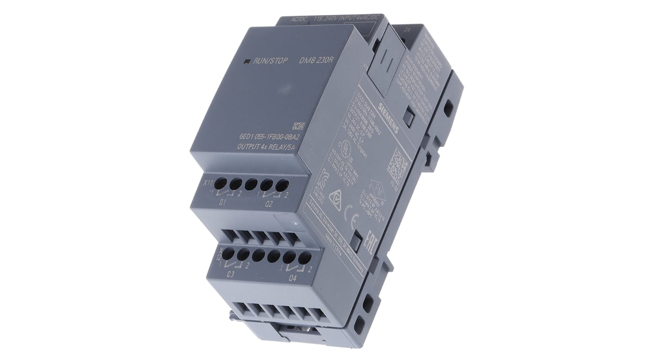 F8251675-01 Siemens LOGO! Series I/O Module, 4-Input, Digital Input, 4 Outputs, Relay Output - Image 1