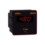 LED Voltmeter,1Ø, 72x72mm