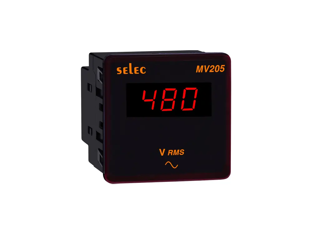 MV205_WEBSHOP_1276b7069cb2a84f9ca100551e921574 LED Voltmeter,1Ø, 72x72mm - Image 1