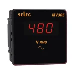 LED Voltmeter,1Ø, 96x96mm