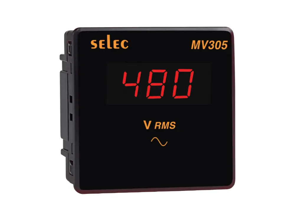 MV305_WEBSHOP_e3d64b6d3dcd433d040e12285e137d3c LED Voltmeter,1Ø, 96x96mm - Image 1