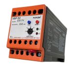 Minilec Vsp D2 Phase Failure Relay - Miniature Design, 240 Vac Rated Voltage, Black And Orange Finish, Weighs 400 Grams