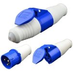 Blue 16A 220w 3pin Top Soket Mel & Female